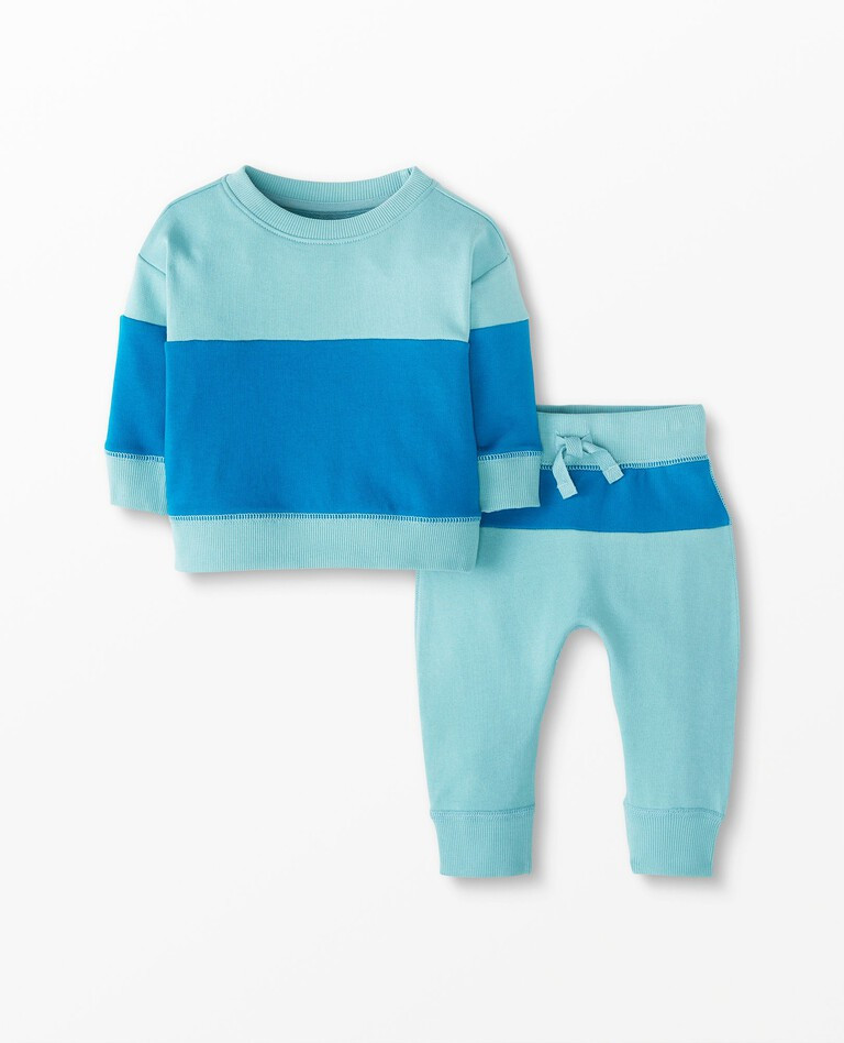 Baby Colorblock French Terry Sweats Set | Hanna Andersson