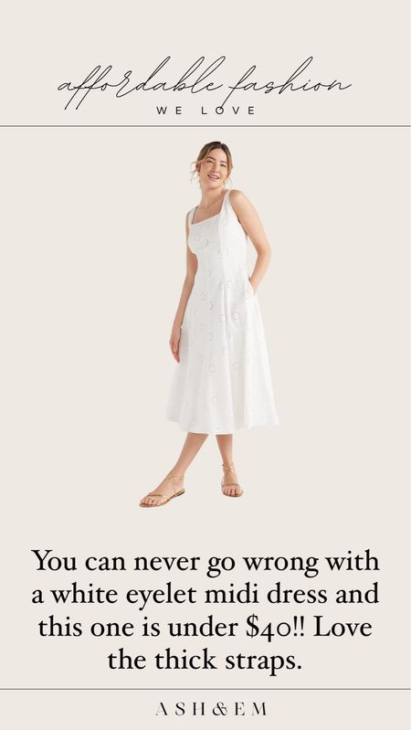 Affordable, white, midi, eyelet dress of our dreams!!

#LTKTravel #LTKStyleTip #LTKFindsUnder50