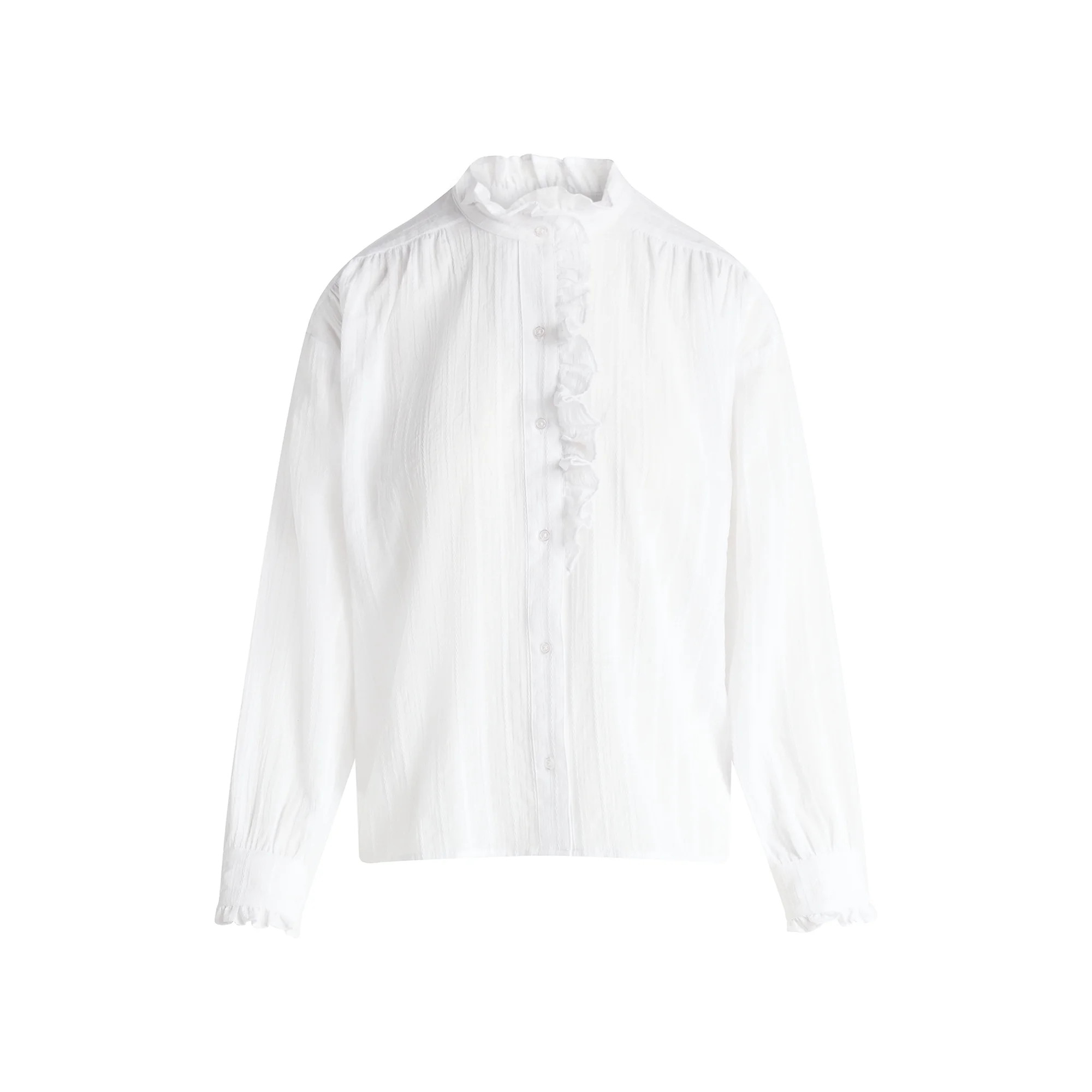 Scoop Women’s Cotton Dobby Ruffle Blouse, Sizes XS-XXL | Walmart (US)