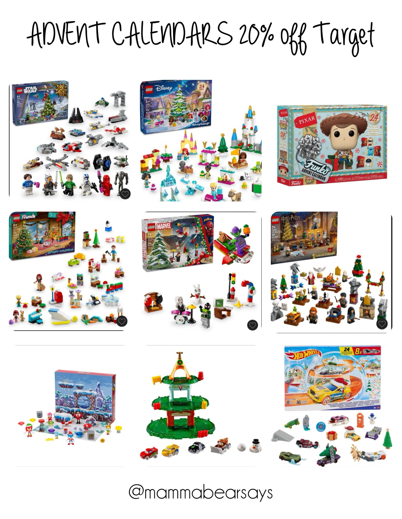 Advent Calendars on sale 20% off at Target . Lego advent calendars. Funko Pop Advent calendars. 

#LTKSeasonal #LTKHoliday
