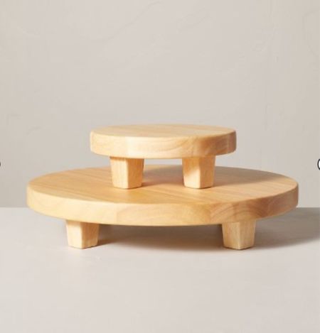 Hearth and Hand round footed risers
Serving stand
I love the natural wood

#LTKStyleTip #LTKFindsUnder50 #LTKHome