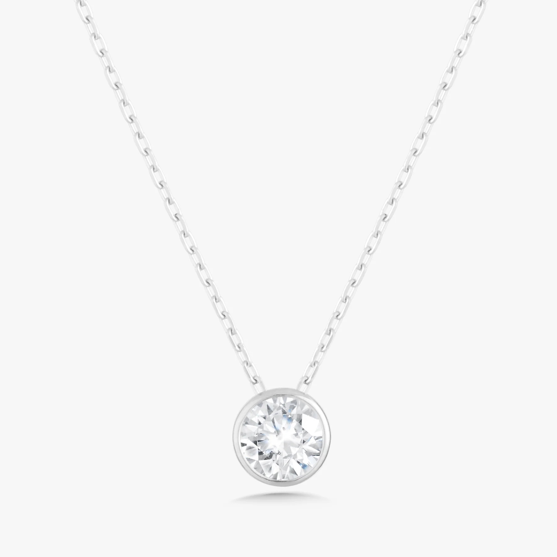 Single Diamond Bezel Necklace | RW Fine Jewelry