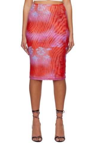 Miaou - Red  Verona Midi Skirt | SSENSE