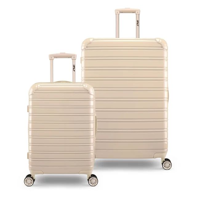 iFLY Hardside Luggage Fibertech 2 Piece Set, 20" Carry-on Luggage and 28" Checked Luggage, Champa... | Walmart (US)