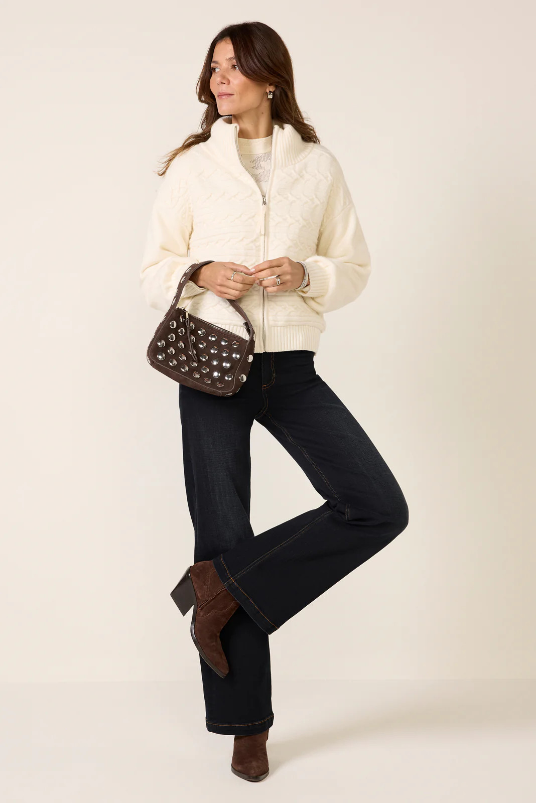 Addison Cable Knit Puffer Jacket | Evereve