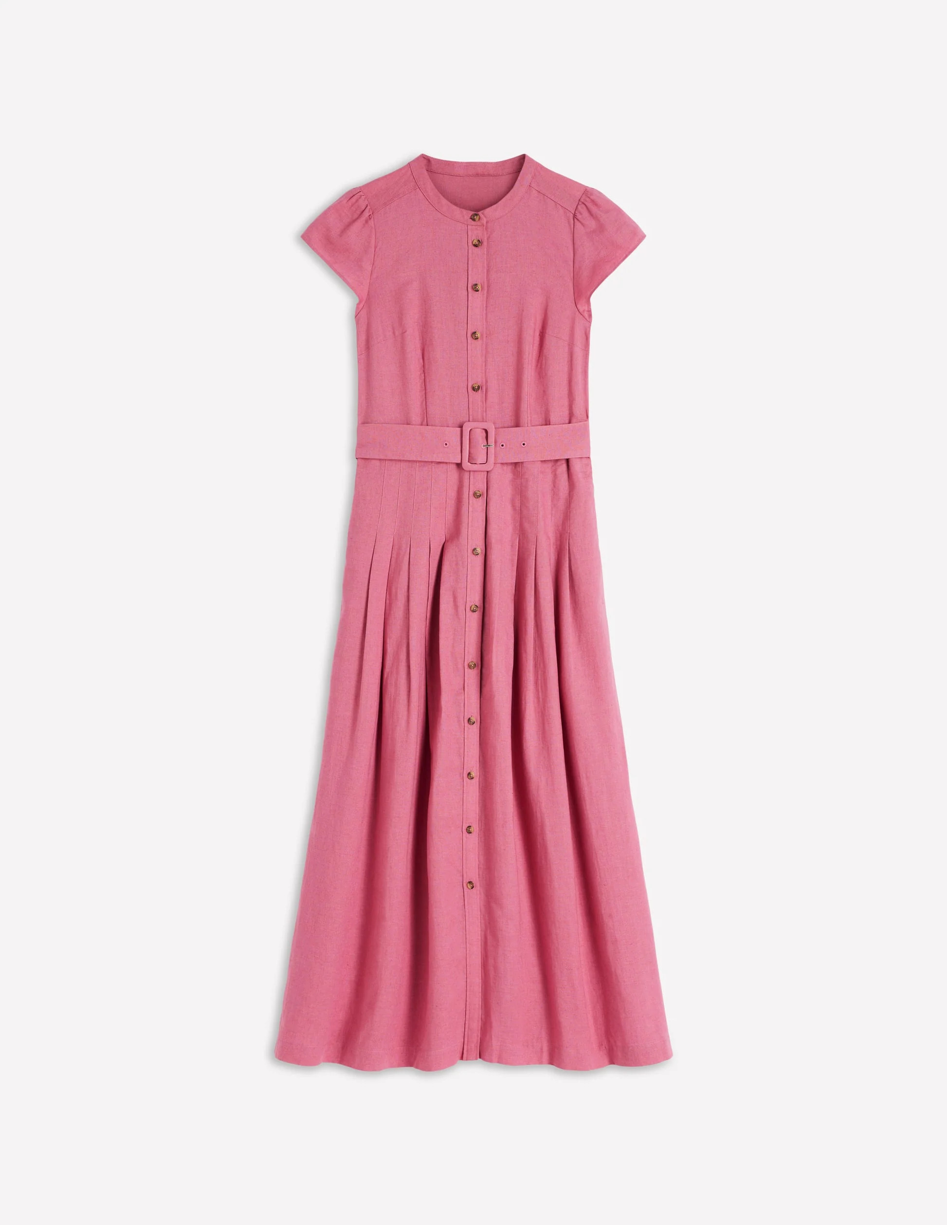 Arabella Linen Blend Dress-Pink Heather | Boden UK