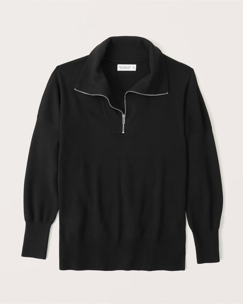 LuxeLoft Oversized Legging-Friendly Half-Zip | Abercrombie & Fitch (US)
