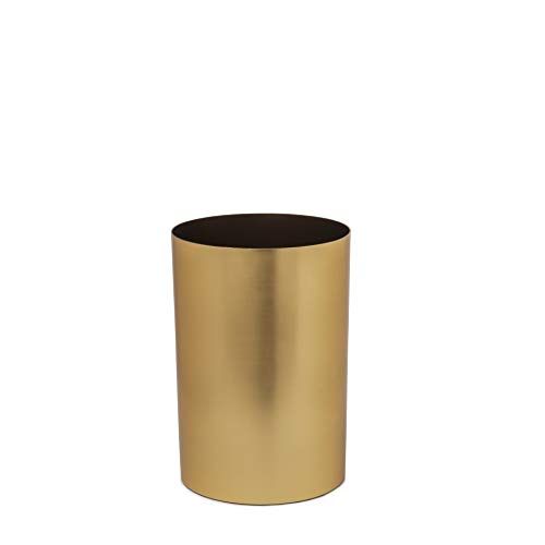 Umbra Metalla Trash Can, 4.5 Gallon (17L) Capacity, Matte-Brass Color | Amazon (US)