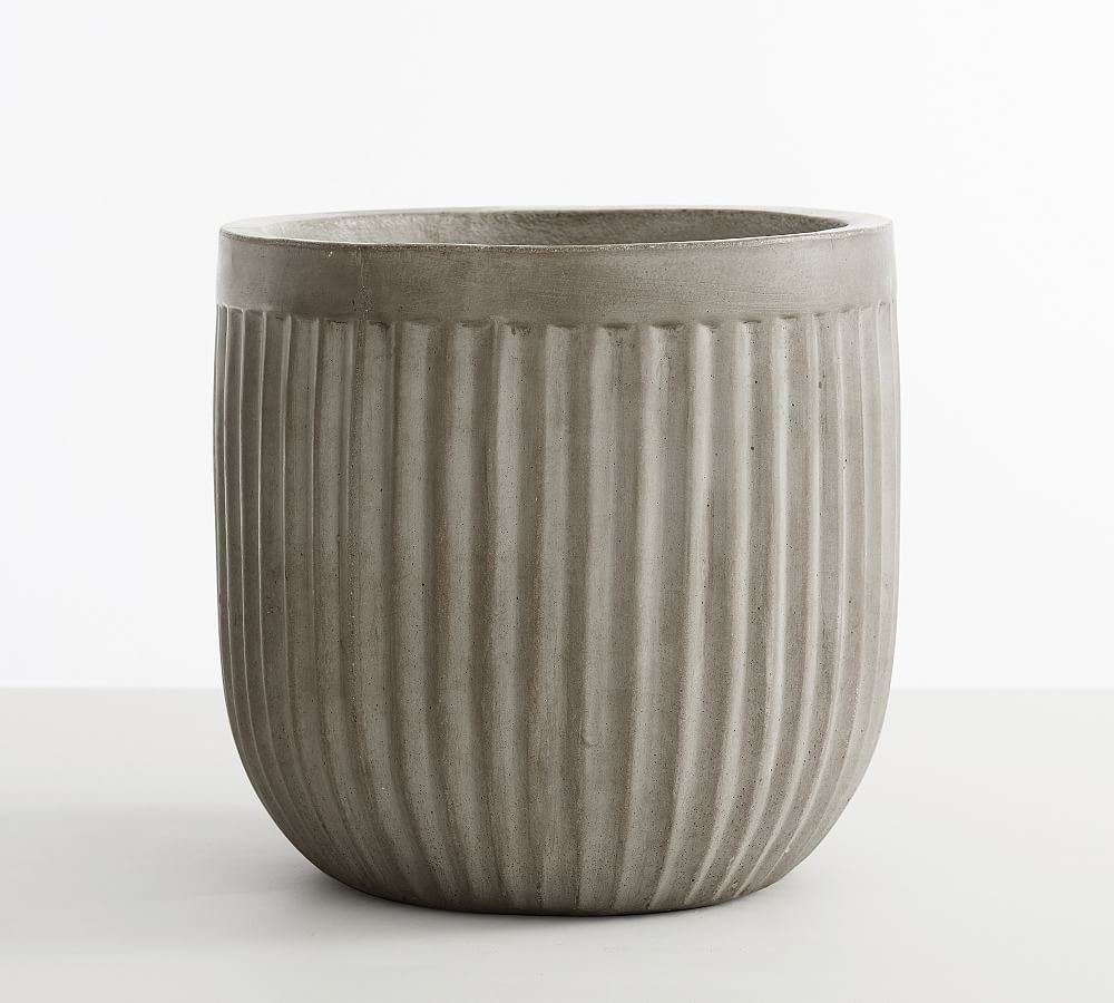 Concrete Fluted Planters | Pottery Barn (US)