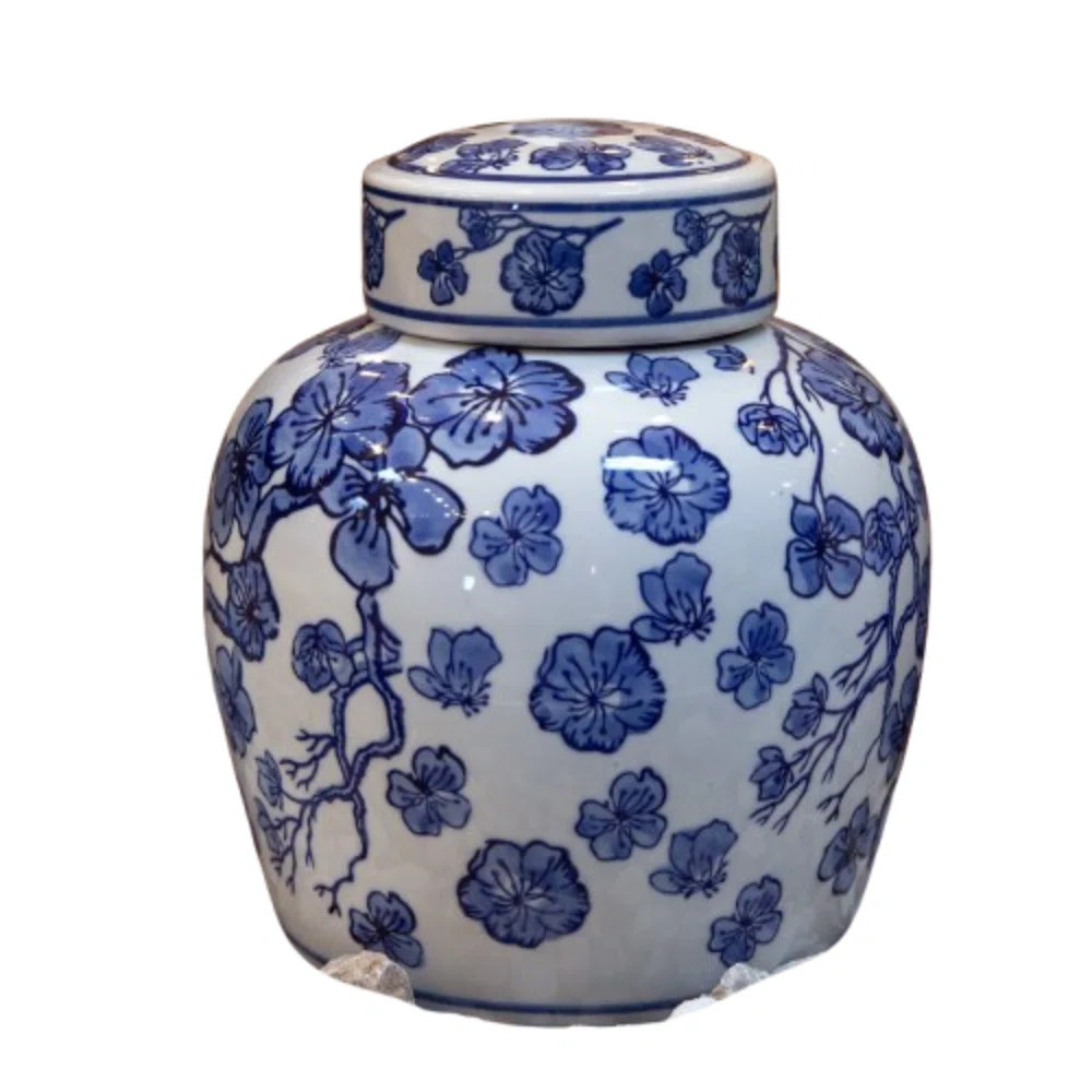 Ceramic Chinoiserie Ginger/temple Jar Blue&white | Wayfair North America