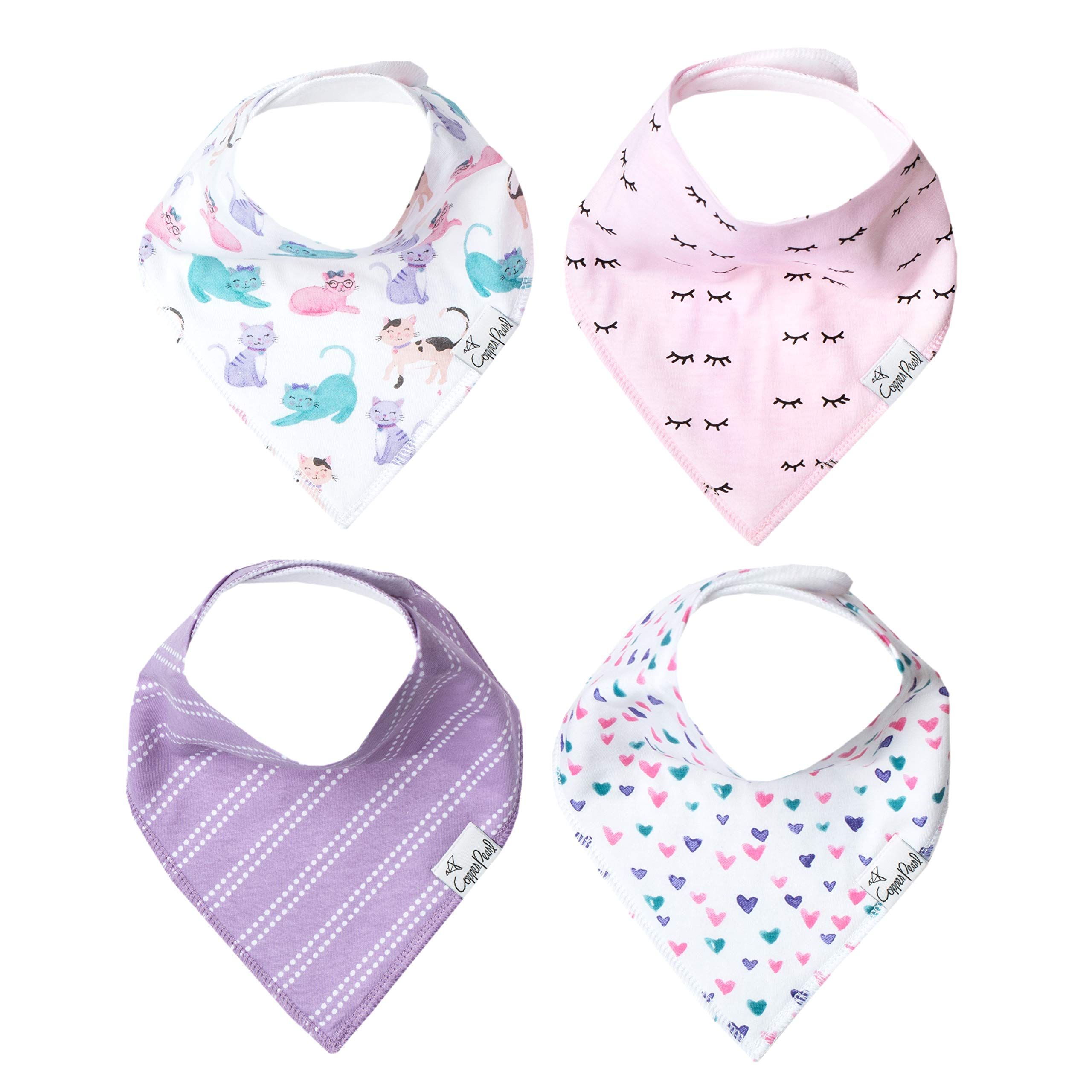 Baby Bandana Drool Bibs for Drooling and Teething 4 Pack Gift Set “Sassy” by Copper Pearl | Amazon (US)