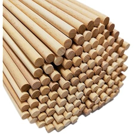 Dowel Rods Wood Sticks Wooden Dowel Rods - 1/2 x 24 Inch Unfinished Hardwood Sticks - for Crafts and | Amazon (US)