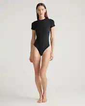 Stretch Cotton Jersey Short Sleeve Bodysuit | Quince