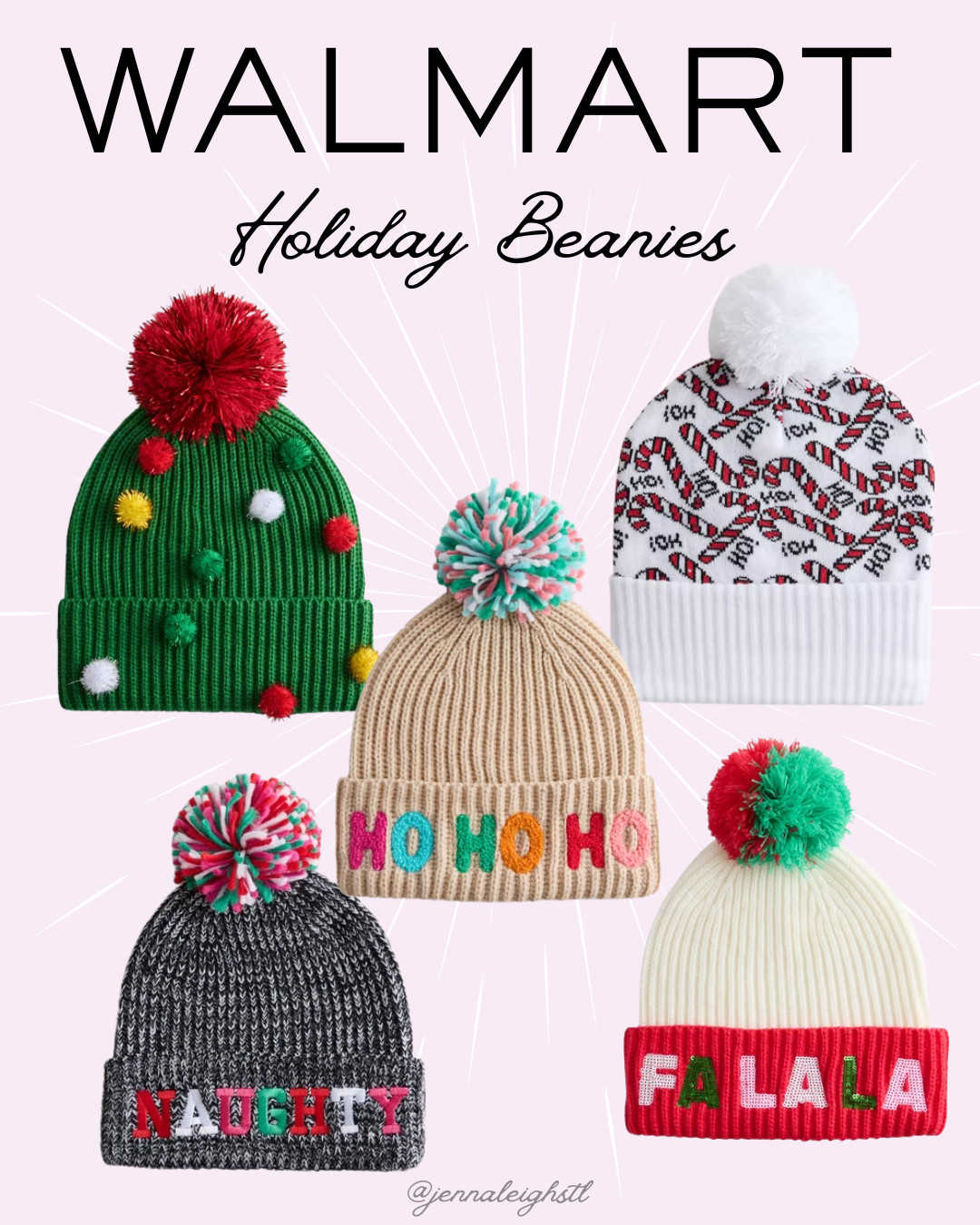 Holiday beanie finds at Walmart! 🎄🧣 These Holiday Time beanies come in 5 different styles to choose from. Such a cute and easy way to add a little festive fun to your winter outfits! 

 #LTKSeasonal #LTKTravel