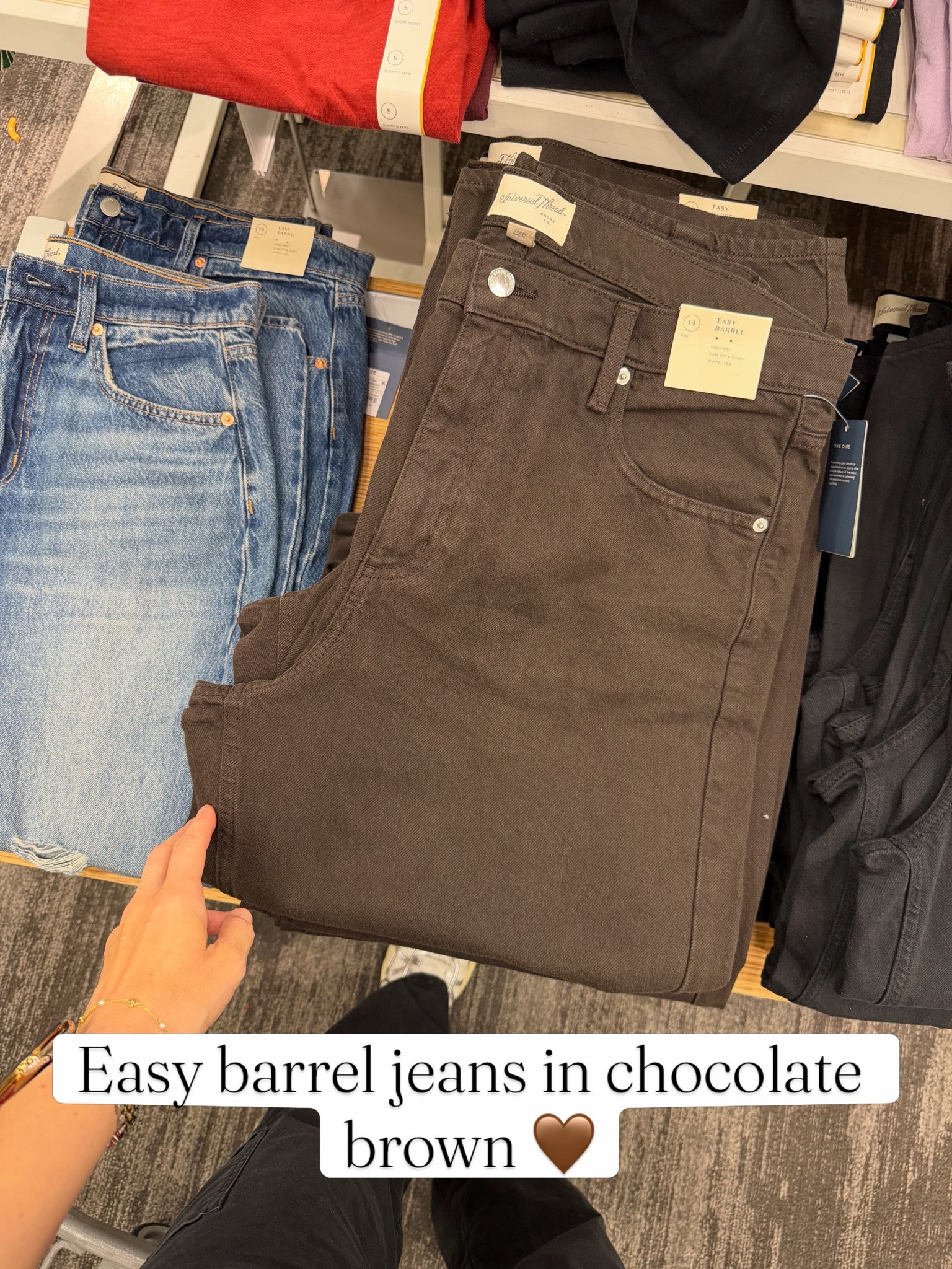 Target barrel jeans in chocolate brown #targetstyle