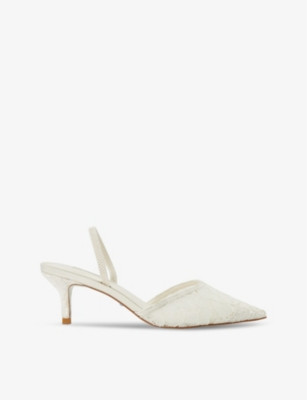 Bridal Compassion mesh slingback courts | Selfridges