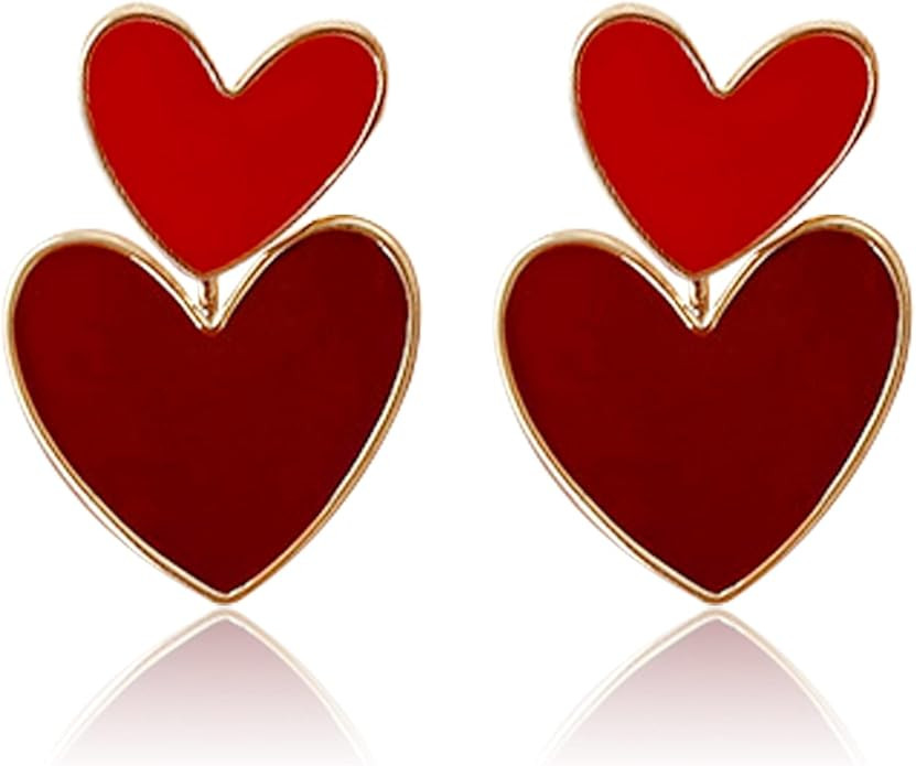 Heart Earrings for Women Valentines Earrings Valentines Day Gifts | Amazon (US)