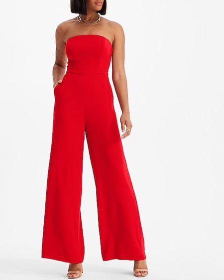 Red jumpsuit. Perfect for the holidays 🎄

#LTKstyletip #LTKfit #LTKunder50