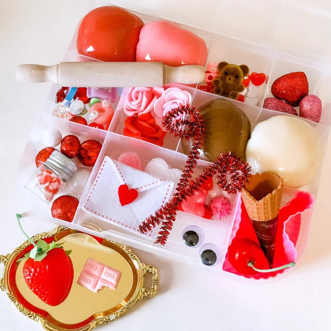 Valentine’s Day Sensory Kit, Sweet Treats Play Dough Kit, Valentine Playdough Kit, Valentines D... | Etsy (US)