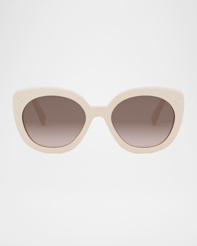 Bold 3 Dots Acetate Butterfly Sunglasses | Neiman Marcus