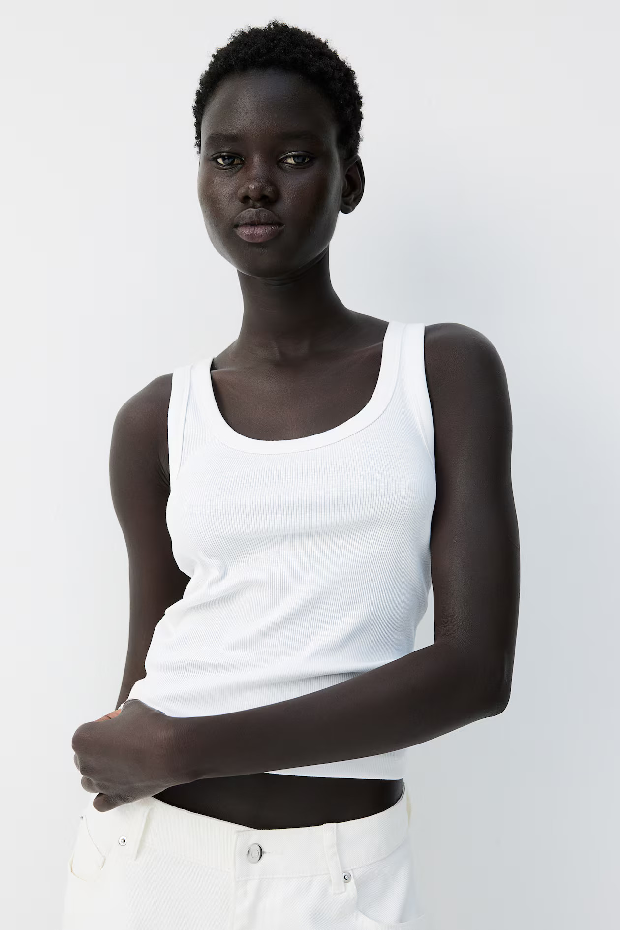Ribbed vest top | H&M (UK, MY, IN, SG, PH, TW, HK)