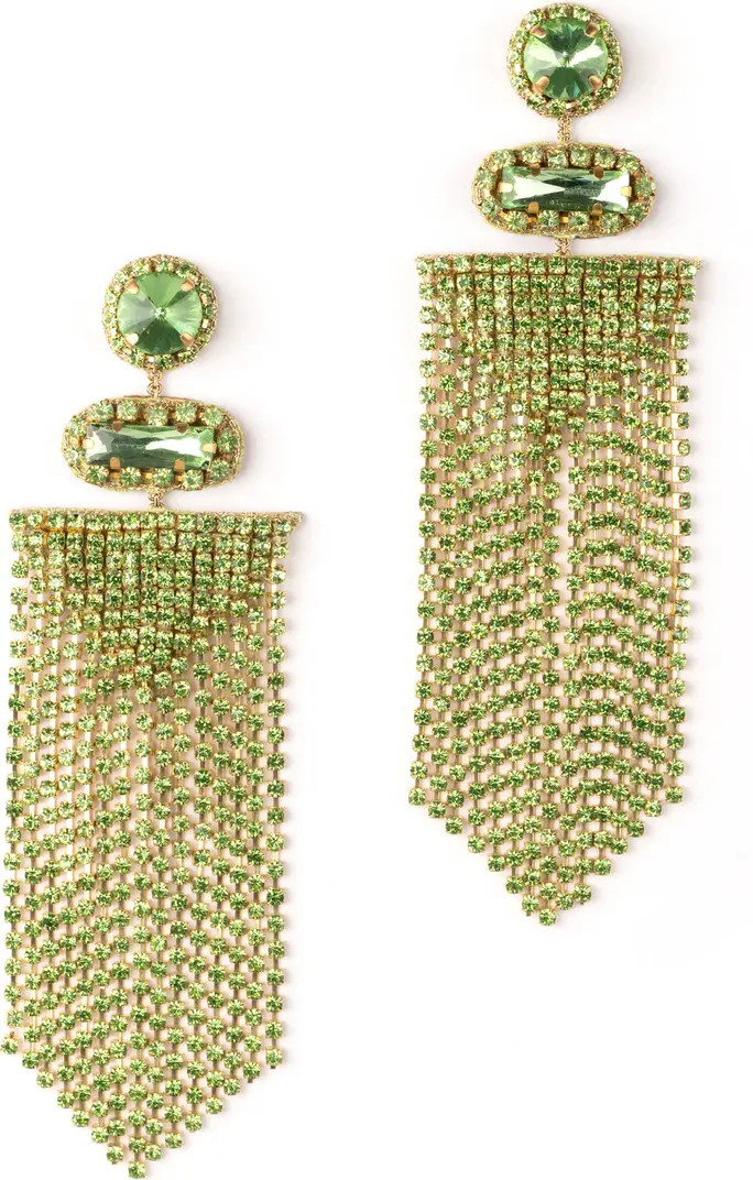 Deepa Gurnani Anvi Crystal Fringe Earrings | Nordstrom | Nordstrom