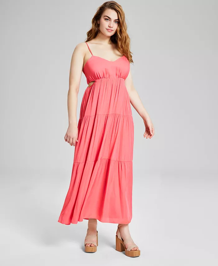 And Now This Women's Side-Cutout Tiered Maxi Dress - Macy's | Macy's