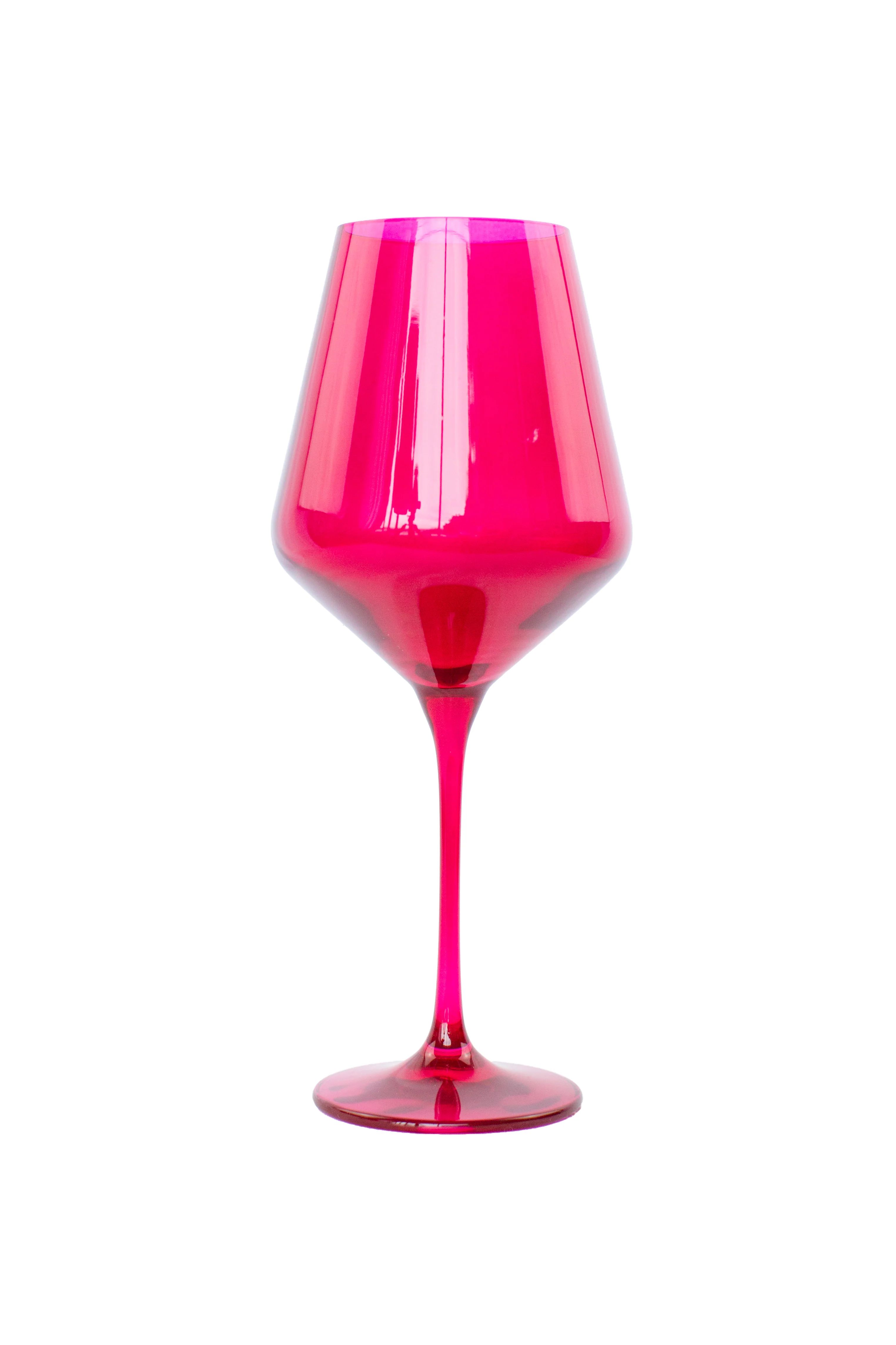 Estelle Colored Wine Stemware - Set of 6 {Viva Magenta (Our Fuchsia)} | Estelle Colored Glass