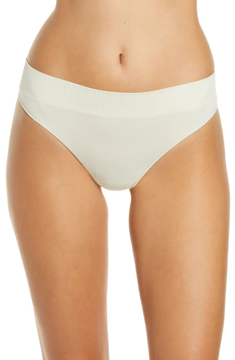 SKIMS Stretch Rib Thong (Regular & Plus Size) | Nordstrom | Nordstrom