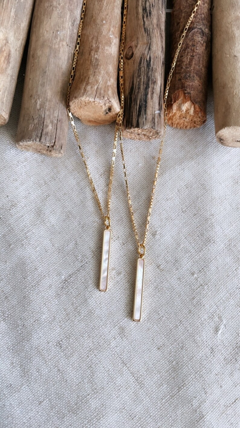 The Golden Hour Collection  Thin Pearl  Charm Necklace - Etsy | Etsy (US)