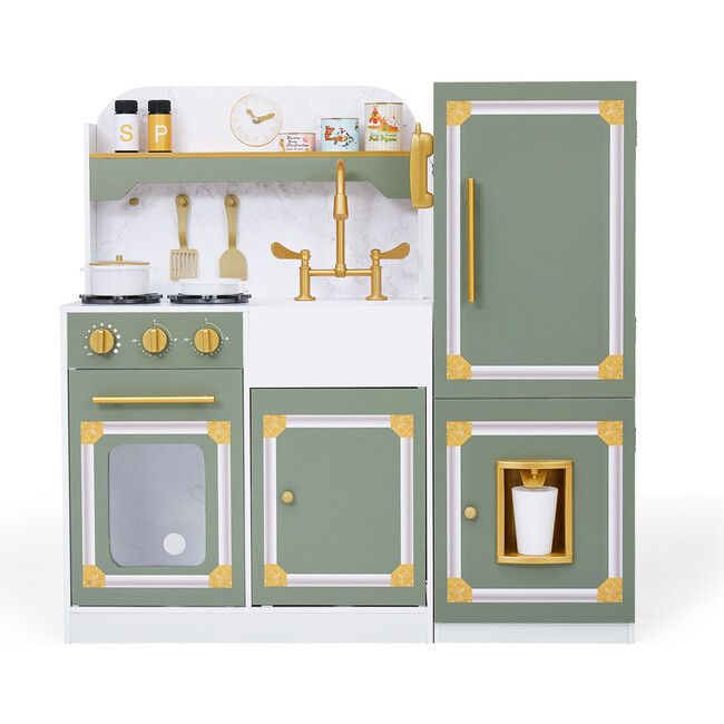 Versailles Deluxe Classic Play Kitchen, Olive green | Maisonette