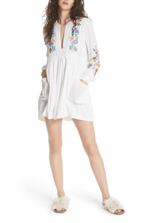 Free People Mia Embroidered Minidress | Nordstrom