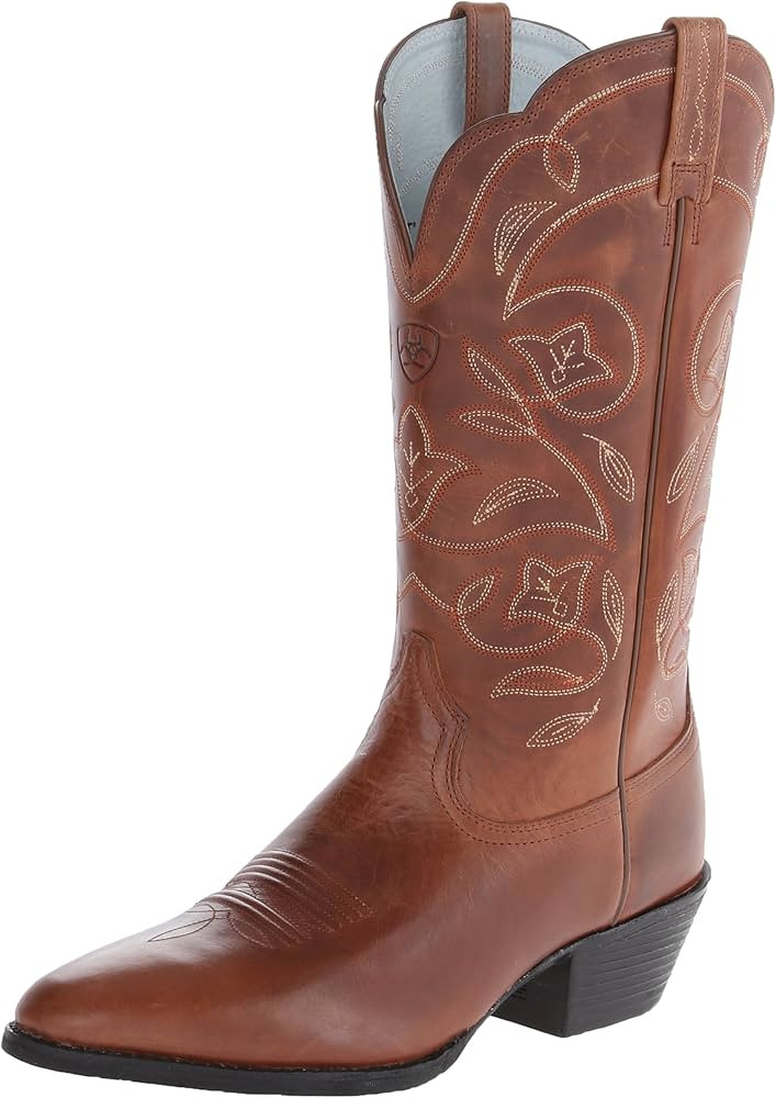 Ariat Heritage Round Toe Western Boots - Women’s Leather Cowgirl Boots | Amazon (US)