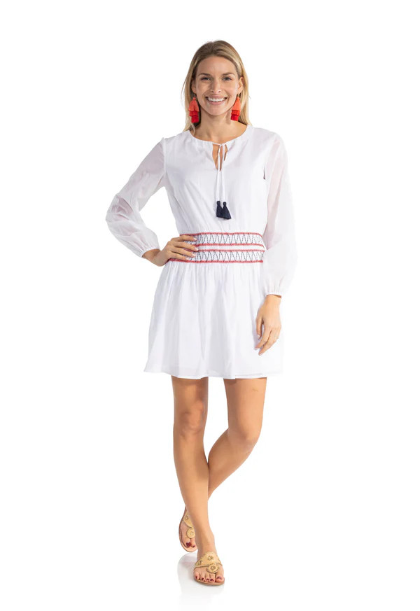 Cotton Long Sleeve Dress | Sail to Sable