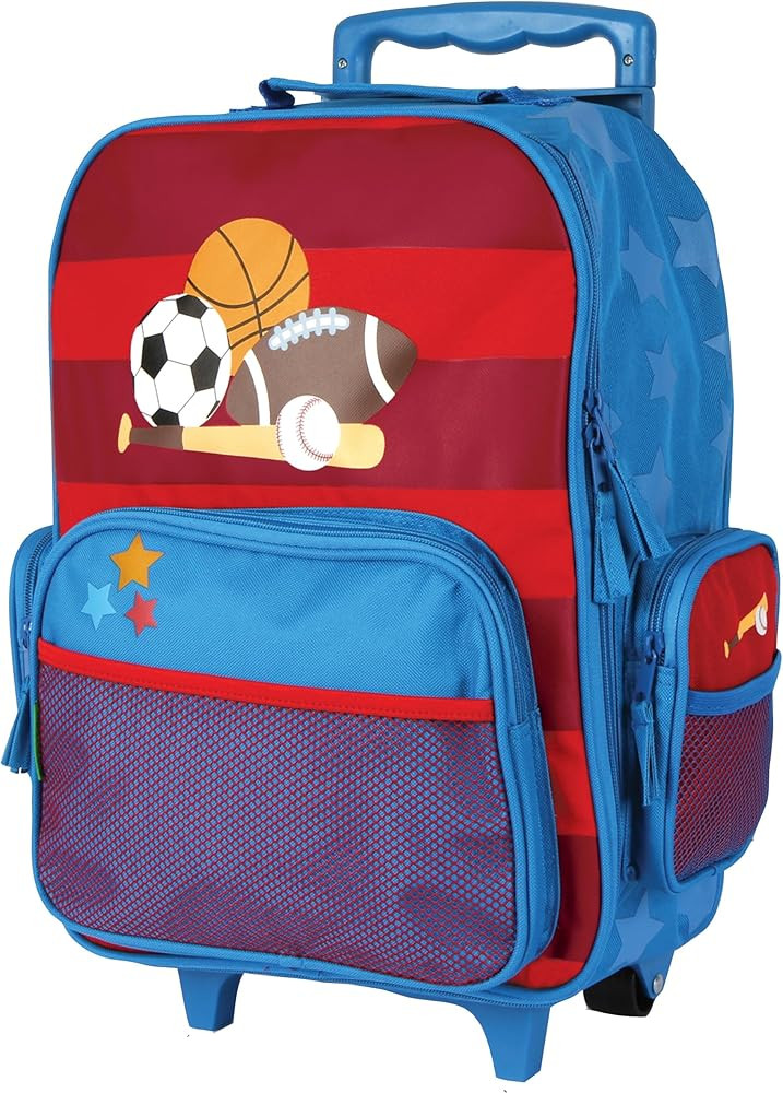 Stephen Joseph Boys Classic Rolling Luggage, Blue and Red, One Size | Amazon (US)