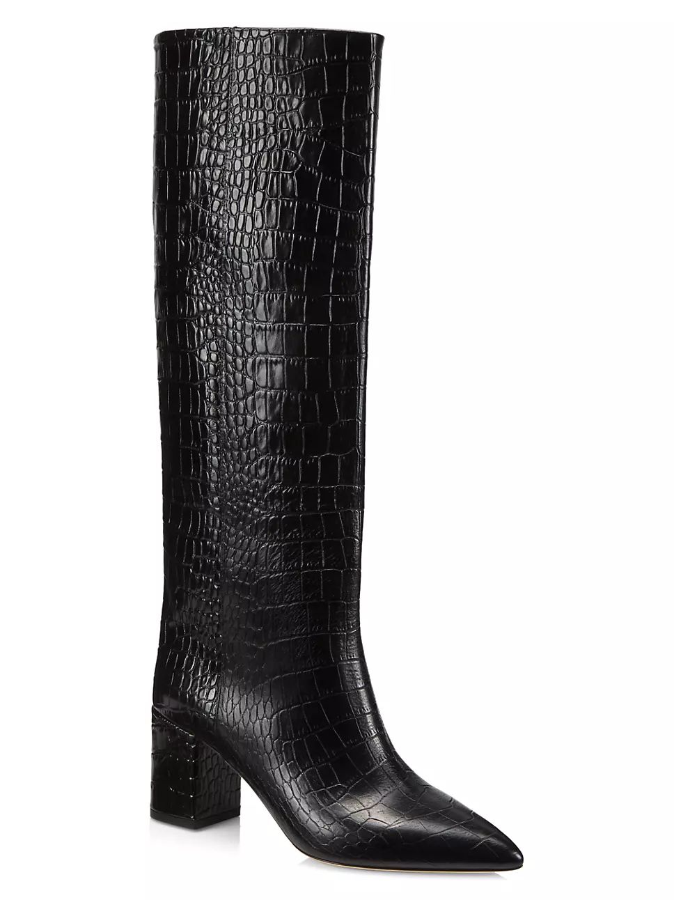 Anja 70MM Crocodile-Embossed Leather Boots | Saks Fifth Avenue