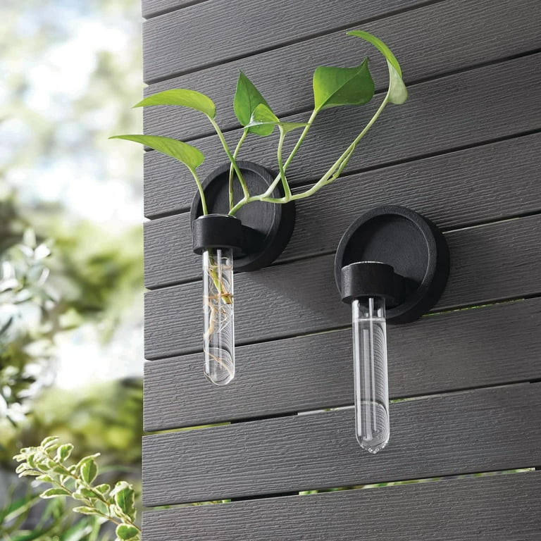 Mainstays 2 Pack Black Wood Hanging Propagation Stations | Walmart (US)