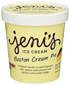 JENIS SPLENDID ICE CREAMS Boston Cream Pie Ice Cream, 1 PT | Amazon (US)