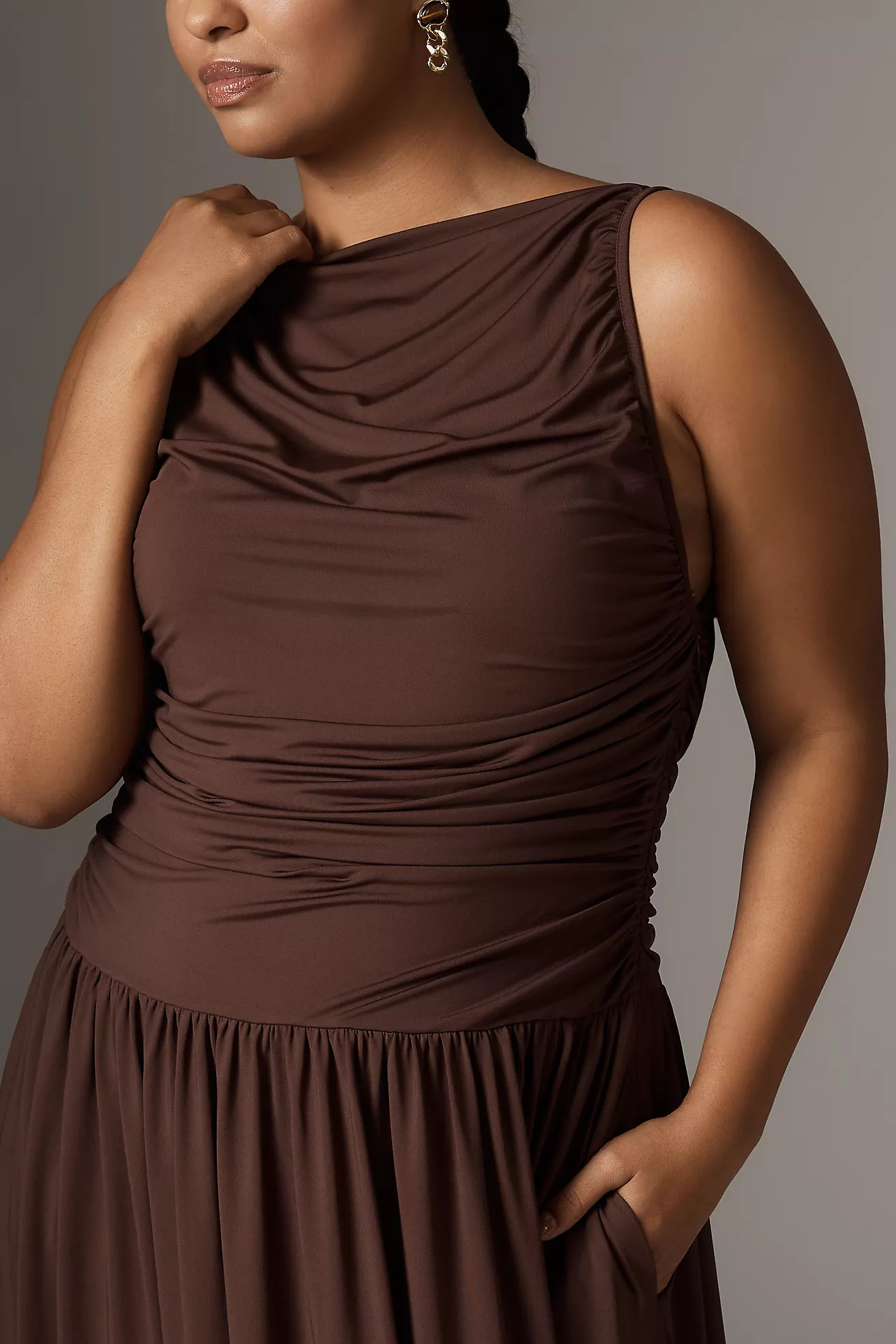 NIA Clea Sleeveless Drop-Waist Maxi Dress | Anthropologie (US)