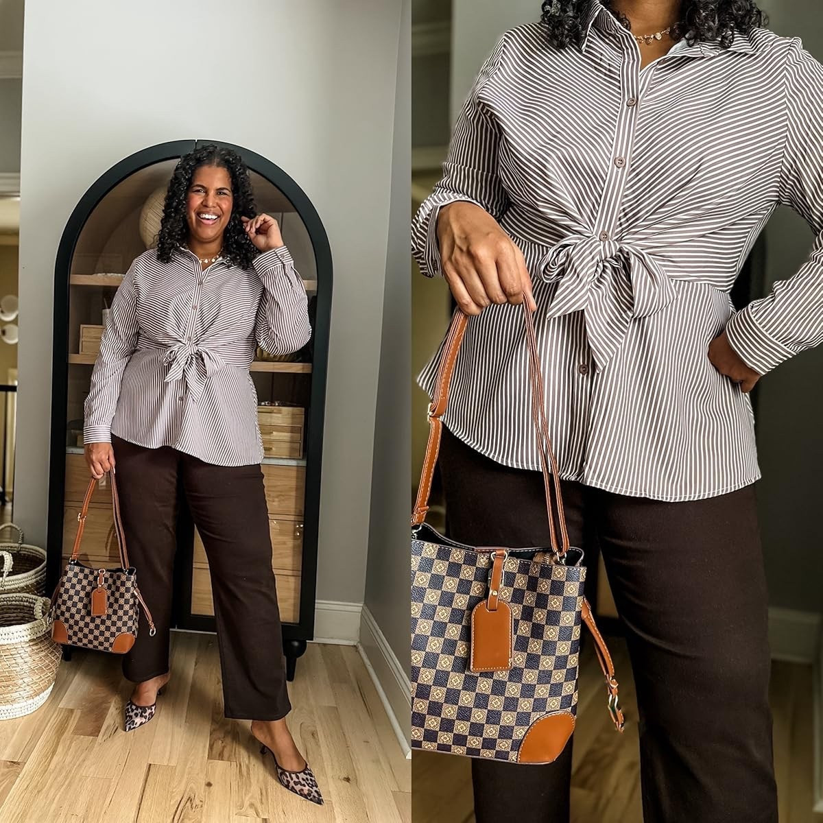 Loving my new striped shirt from Amazon- I’m wearing an xxl. The jeans are comfy, wearing a size 18 and the heels are perfect for a night out. #amazonfashion #ootd #style

#LTKPlusSize #LTKStyleTip #LTKFindsUnder100