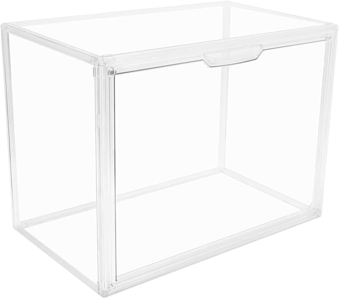 Clear Stackable Plastic Storage Bins with Magnetic Lid, Dustproof Book & Cosmetic Display Cases, ... | Amazon (US)