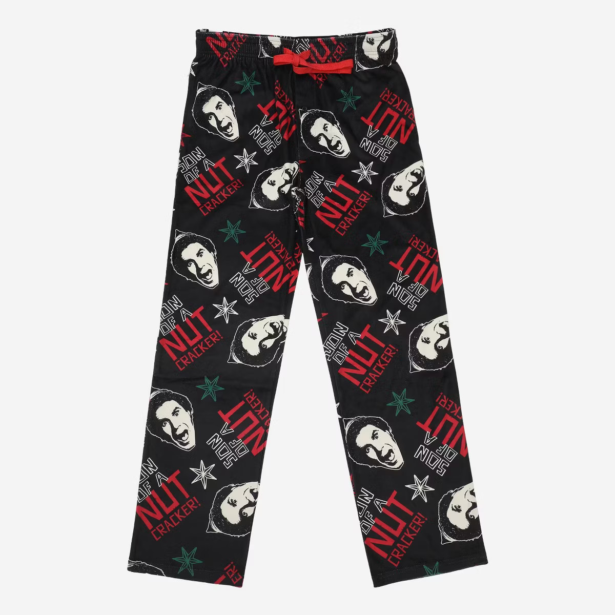 Men's Elf Son of a Nut Cracker Holiday Lounge Fleece Pant - Black | Target