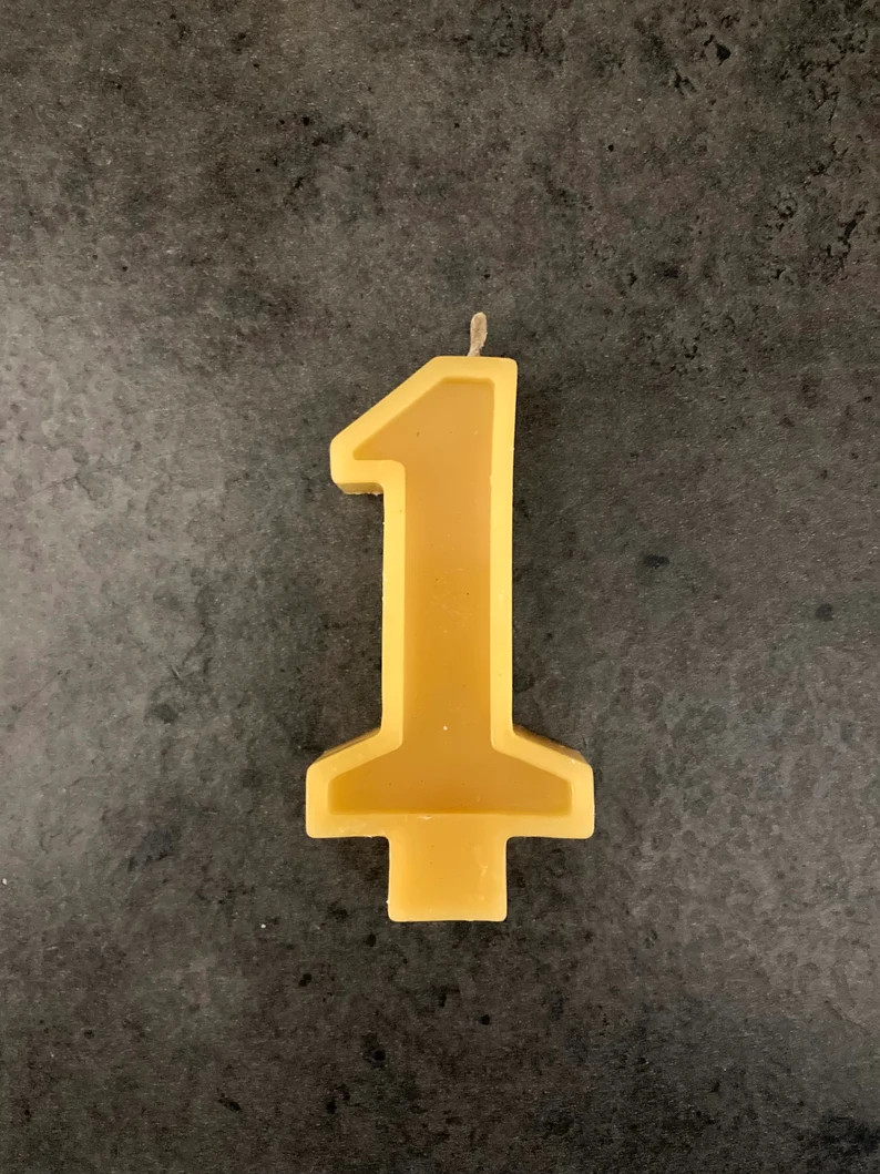 Pure Beeswax Number Birthday Candles - Etsy | Etsy (US)