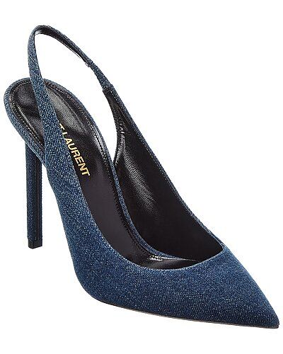 Saint Laurent Anja 105 Denim Pump | Gilt