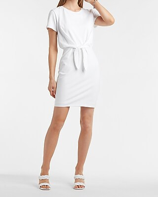 Tie Front T-Shirt Dress | Express