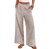 ANRABESS Womens Striped Pants Wide Leg Elastic Waist Summer Casual Loose Palazzo Lounge Beach Vac... | Walmart (US)