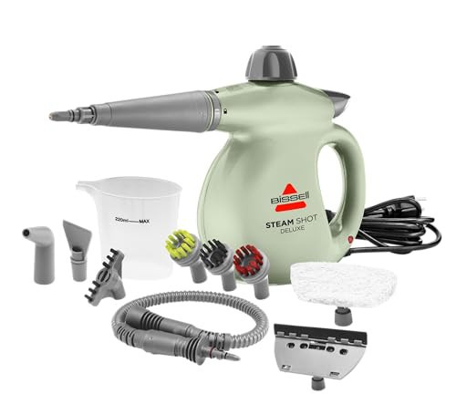 BISSELL Steam Shot Deluxe handheld pressurized steamer for maintenance cleaning with 10 cleaning tools | Amazon (US)