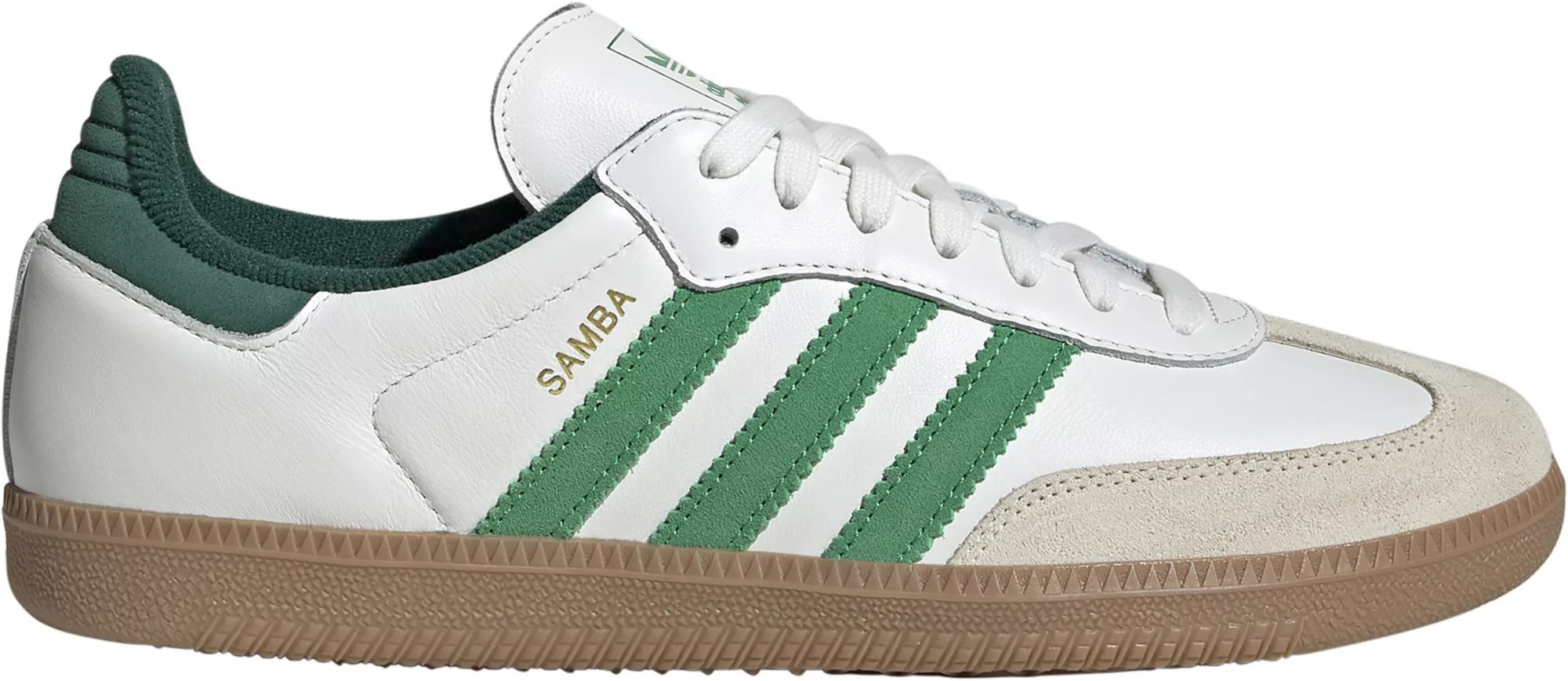 adidas Samba OG Shoes, Men's, M8.5/W9.5, White/Light Green | DICK'S Sporting Goods