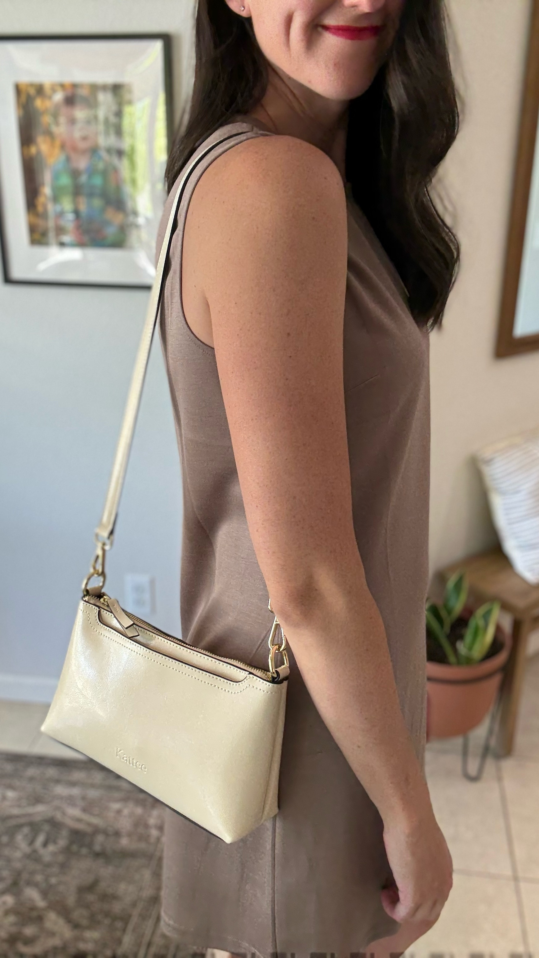 Great leather crossbody shoulder bag! Comes in four gorgeous neutral colors. Very lightweight. Adjustable and removable crossbody strap and wristlet. 1 main compartment, 6 inner card slots, 1 inner ip pocket and 1 outer magnetic snap pocket. Perfect addition to style up any outfit. I have the white leather. 

#LTKItBag #LTKGiftGuide #LTKSummerEdit