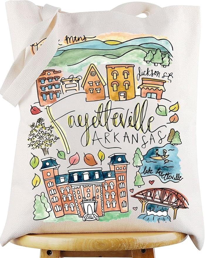 WZMPA Fayetteville Arkansas Travel Tote Bag Fayetteville Souvenir Gift Fayetteville Vacation Reus... | Amazon (US)